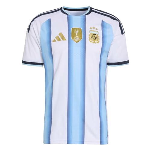 adidas Men's Argentina 26 Home Authentic Jersey, White/Icey Blue/Light Blue