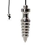 SHABRIM Handcrafted Brass Pendulum, Nephthy's Egyptian Pendulum, Balanced Pendulum for Chakra Healing Silver
