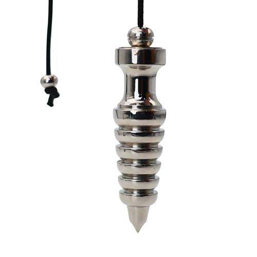 SHABRIM Handcrafted Brass Pendulum, Nephthy's Egyptian Pendulum, Balanced Pendulum for Chakra Healing Silver
