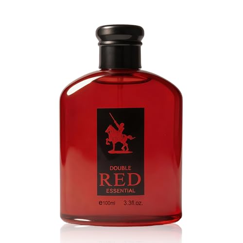 Image of AFLUXE Double Red Essential Eau de Toilette for Men, Intense Woody Spicy Leather Cologne, Long Lasting Bold Mens Fragrance, 3.3 fl oz (100 ml)