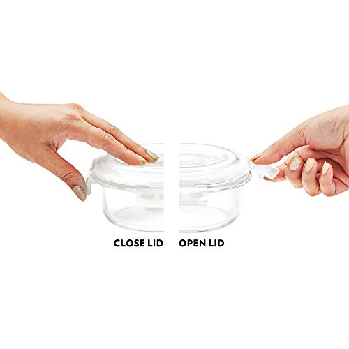 Borosil Klip N Store 240 ml Round Glass Food Storage Container with Air Tight Lid | Borosilicate Glass Container for Lunchbox | Microwave & Dishwasher Safe | Transparent 7 Borosil Klip N Store 240 ml Round Glass Food Storage Container with Air Tight Lid | Borosilicate Glass Container for Lunchbox | Microwave & Dishwasher Safe | Transparent - Image 7