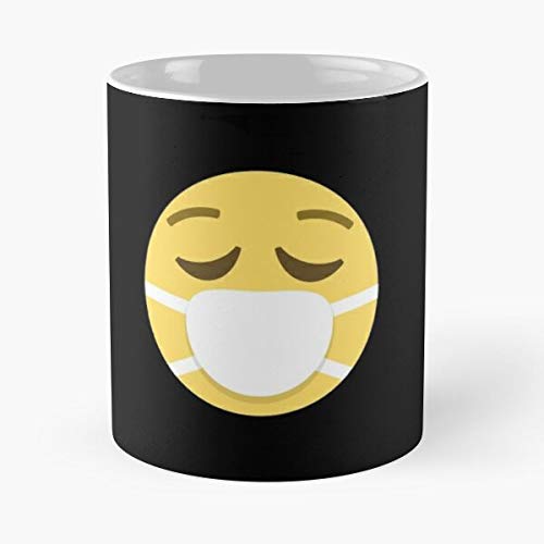 Emoji F-ace With Medical Mask Classic Mug - Funny Gift Coffee Tea Cup