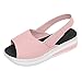 Produktbild Uwhsag Sandalen Damen Sommer Pantoffeln Slippers Schuhe Bequeme Orthopädische Pantolette Hausschuhe rutschfest Sommer Aushöhlen Sandaletten Casual Slingback Open Toe Schuhe (Rosa, 41)