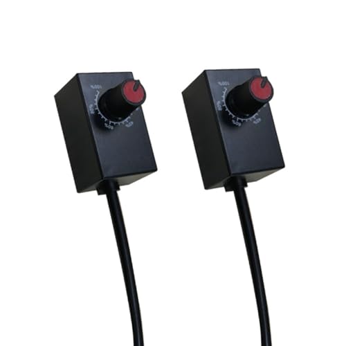 BE-TOOL 2PCS DC 0/1-10V Knob LED Dimmer, Controller Rotary Switch for Controling Interior Light Grow Lamp, Black