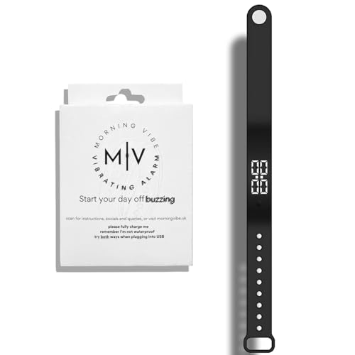 Morning Vibe - Silent Vibrating Alarm Clock Watch - Will not Disturb Others - for Those with Partners/New Borns and Hearing Impaired/Deep Sleepers - 10 Customisable Day of The Week Specific Alarms