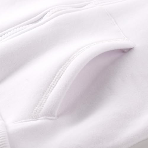 Image of Spring&Gege Youth Solid Fleece Hoodies Soft Full Zip Hooded Sweatshirts for Children (3-12 Years)
