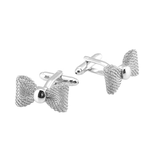 Par de mancuernillas con lazo para hombre y mujer miniatura 1