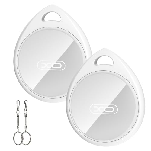 2 Pack Bluetooth Tracker Pair with A-pple Find My(i-OS Only) Intelligent Finder Item Locator Waterproof Tracking for Pet Wallet Backpack Dog Luggage