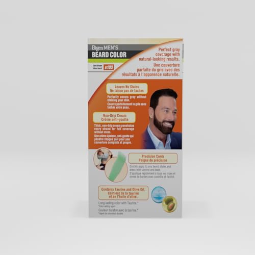 Bigen Men’s Beard Color 103 Dark Brown - 3 Pack miniatura 3