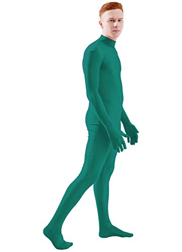 Image of Ensnovo Mens Mock Neck Full Body Unitard Spandex Zentai Suits Costumes