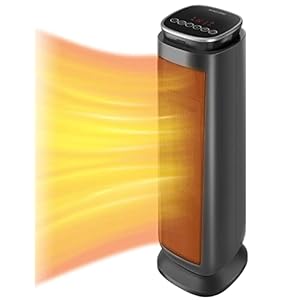 Midea NTH20-17BR Keramische ventilatorkachel, 2000 W, met thermostaat, oscillatie, 2 warmtestanden, ECO-modus, 24-uurs timer, geïntegreerde draaggreep, horizontaal verwarmen, PTC-verwarmingstoestel