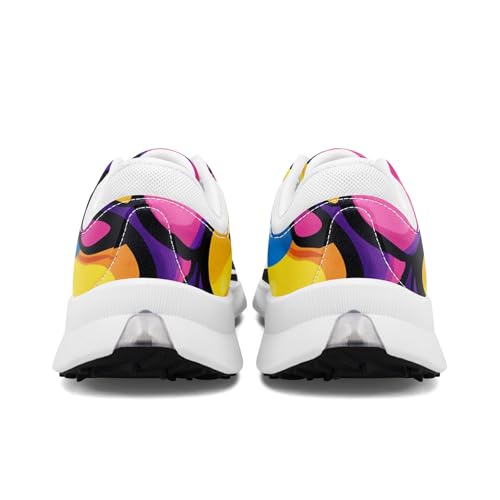 Spikeless Golf Shoes for Men, Women's Breathable Abstract Art Non-Slip Sports Walking Shoes with Ventilation Golf Sneakers4