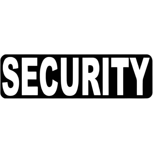 Image of Generic Warning Security Sticker 7.8 x 2.4 Inch., RC8987, Black White