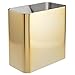 mDesign Small Metal 2.4 Gallon Trash Can Wastebasket Garbage Bin for Bathroom - Mini Slim Rubbish Waste Bin for Master or Guest Bath, Bedroom, Garage, Laundry Room, or Playroom, Soft Brass, Pack of 1