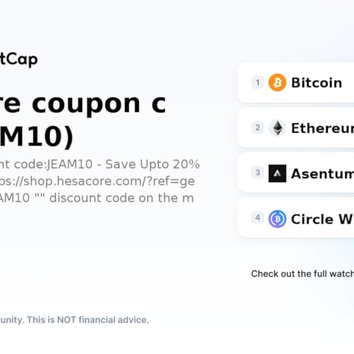 Hesacore promo code"JEAM10" - Save Upto 20% Off cover art
