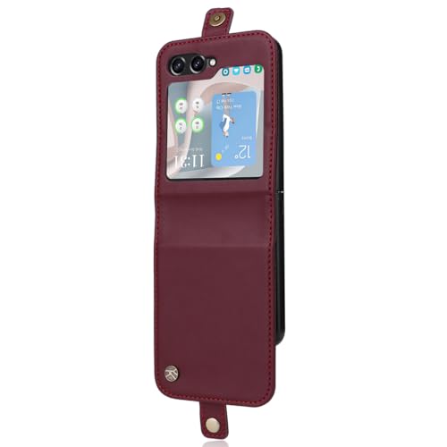 Coque Samsung Z Flip 7 rouge l'etui portefeuille ideal pour vos sorties sans sac