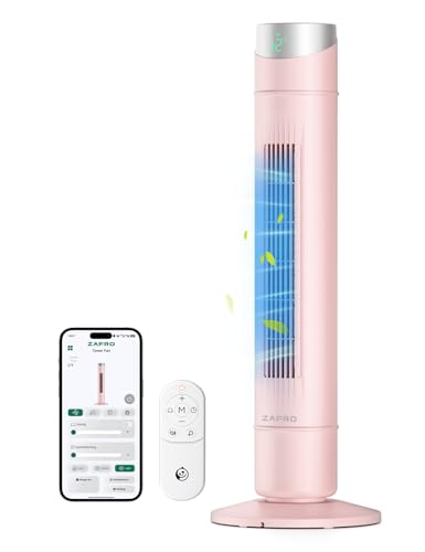 Image of ZAFRO Smart Tower Fan for Bedroom,120 Oscillating Fans that Blow Cold Air