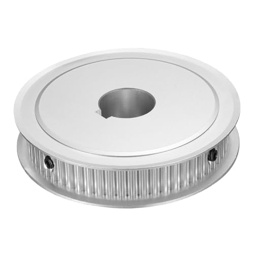 uxcell 5M-60T-1B Timing Belt Pulley 1" Bore, 60 Teeth Aluminum Alloy Synchronous Wheel with Keyway, Pitch 5mm Tooth for 15mm Width Belt