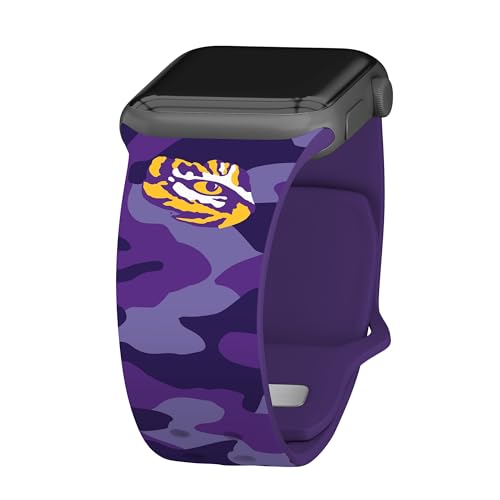 Affinity Bands LSU Tigers Camo HD Watch Band Compatible with Apple Watch (42/44/45mm Long)
