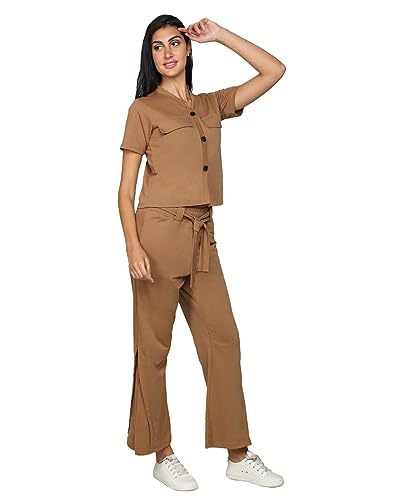 Image of CHKOKKO Women Jogging Suit Casual Summer Track Suit Co-Ord Set