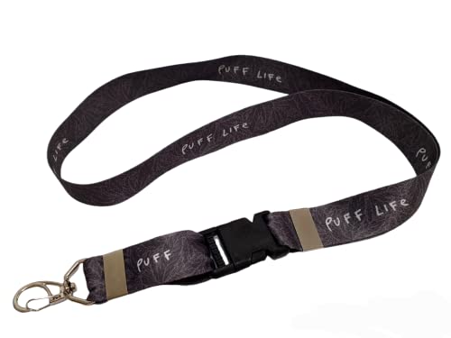 Cordão Chaveiro Pendurar Pescoço Puff Life Fita Nylon Para Chaveiro Moto (Cinza Grafite)