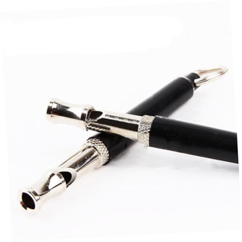 ifundom Dog Barking Control Whistle with Strap Frequency Dog Training Device Black Non Corrosive Plated Obedience Tool for Positive Reinforcement