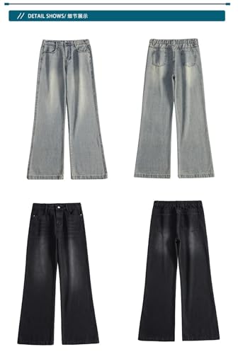 Pants Trousers Denim Spring High Street Micro Spicy Jeans for Men Daily Loose and Vertical Feel Long3