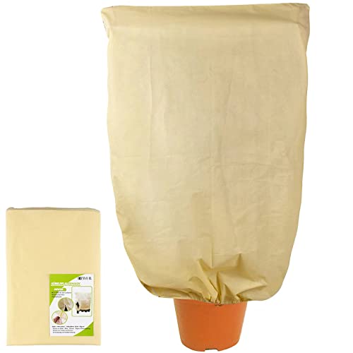 DEWUR 80 g/m², protezione invernale per piante in vaso, protezione antigelo, sacco di iuta per palme, pomodori, limone, oleandro, pianta, palma di canapa (80 x 100 cm)