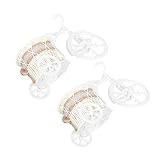 QUMIIRITY 2個 小型 装飾 バスケット 編み物 花 ウェディング 装飾 屋内 花 装