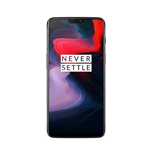 OnePlus 6 Smartphone débloqué 4G (Ecran : 6,28 pouces - 8 Go RAM - 128 Go stockage - Double SIM - Android) Noir Miroir - Ecouteurs non-inclus