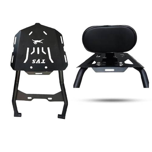 Image of Bike TVS Ronin 225 Top Plate Luggage Carrier with Backrest Adjustable Black