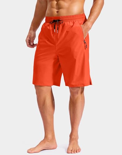 Image of G Gradual Mens Swim Trunks with Compression Liner 7 inch /9'' Quick Dry Board Shorts Swimsuit Bathing Suit for Men Zipper Pockets