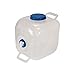 Generic 20L Water Container Water Bucket with Faucet Portable Water Storage Jug Water Carrier for Emergency BBQ Fishing Handwashing, 32cmx28cmx27cm, White