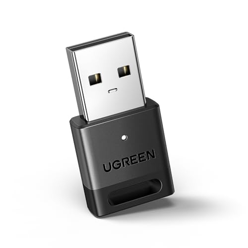UGREEN Bluetooth 5.3 Adapter for PC Plug and Play Dongle USB Bluetooth Receiver & Transmitter for Windows 11/10/8.1 Laptop Keyboard Mouse Speaker Headphone