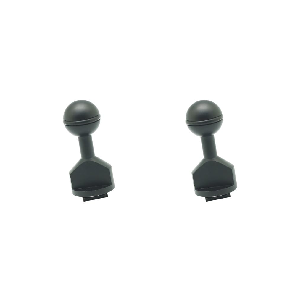 Juego de 2 bolas de montaje de 1 pulgada para conector de zapata fría para luces de vídeo/flash/estroboscópicas