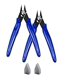 FUGLUS 2 pièces Pince Coupante Precision, Mini Pince Coupante Modelisme Convient pour la Réparation de l'Industrie Électronique, Traitement Bijoux, Fabrication de Modèles DIY(avec étui de protection)