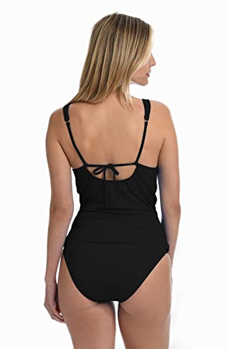 Over the Shoulder Twist Front Tankini Swimsuit Top2