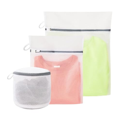 Image of Mesh Laundry Bags for Delicates,with Upgrade the hanging ring,mesh laundry bags for washing machine12 x 16 Inches (1 Medium)