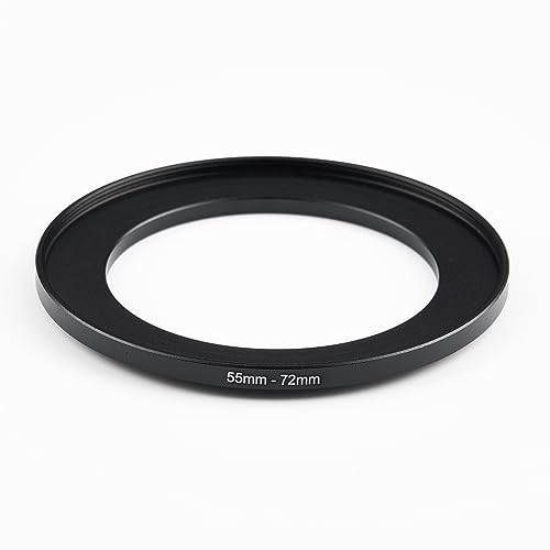 Image of 55mm to 72mm Step-Up Ring Filter Adapter,for All Brands UV ND CPL, Metal Ring Step-Up Rings Adapter Filter (55mm-72mm)