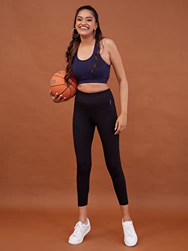 Image of NYKD Women's Everyday Cotton Padded Sports Bra for Gym /Running /Workout Full Support | Removable Pads | Wirefree | Full Coverage | Stretchable - NYK059