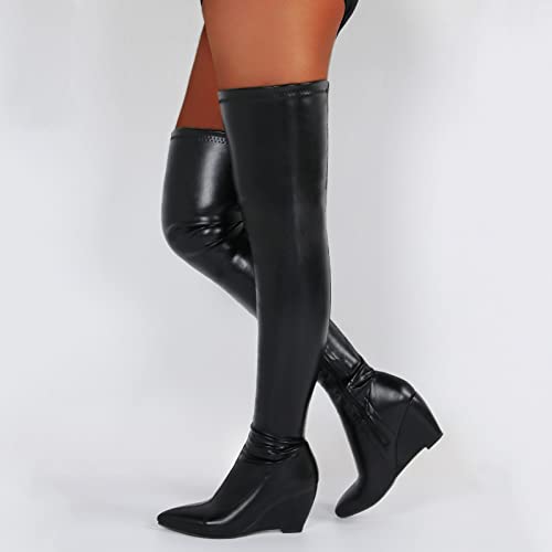 Bottes compensées fermeture éclair latérale confort grande taille - 4