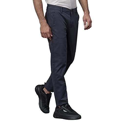 Image of Red Tape Casual Chinos for Men | Navy | Solid Woven Chinos | Skinny |Comfortable & Breathable | Durable & Moisture Absorbent | Cotton Chinos for Men