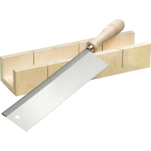 kwb Caja de corte con sierra fina de 250 mm, para cortes angulares en listones de madera y similares.