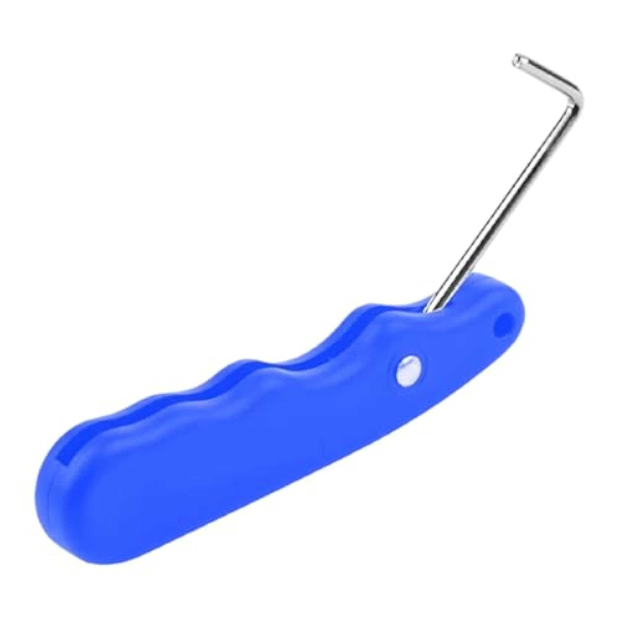 Ergonomic Ice Skate Lace Tightener Tool in Blue