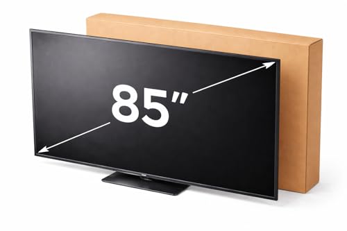 Imballaggi Point Caja de televisión Embalaje TV Monitor Platos hasta 65 Pulgadas Resistente para Envío y Mudanza con Accesorios de Protección de Pantallas, Medida 150x87x17cm Juego de 1 (TV 85