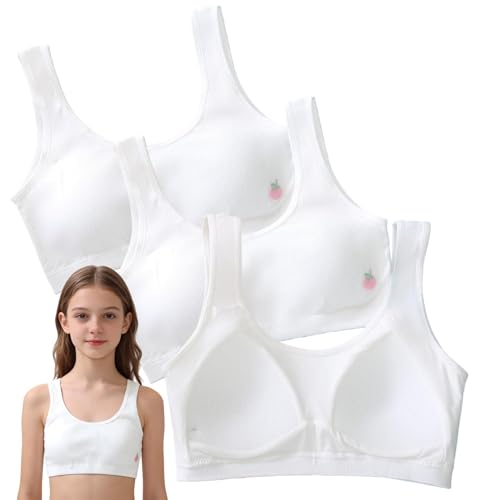 JYCY 3 reggiseni da allenamento per ragazze bianco...