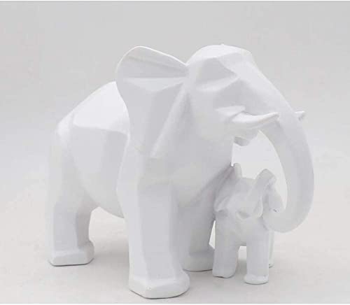 Figurine éléphant abstrait or pour décorer un bureau moderne