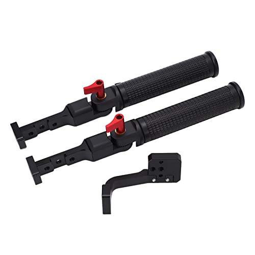 Image of Dual Handle Grip Handlebar for RS2 Gimbal Stabilizer, Dual Handheld Gimbal Grip with 1 /4 Inch Screw Hole and Cold Shoe Mount for Stable Multi - Angle Video