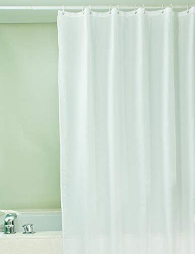 Rideau de douche imperméable en tissu polyester blanc épais pour séparation MU