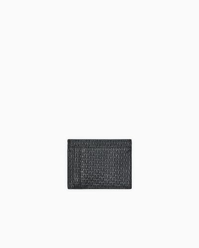 Armani Exchange Men's All Over Logo Card Holder, Black, One Size2